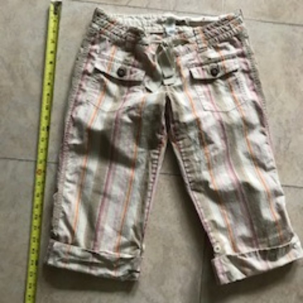 Vintage AE capris multi-color stripe size 2